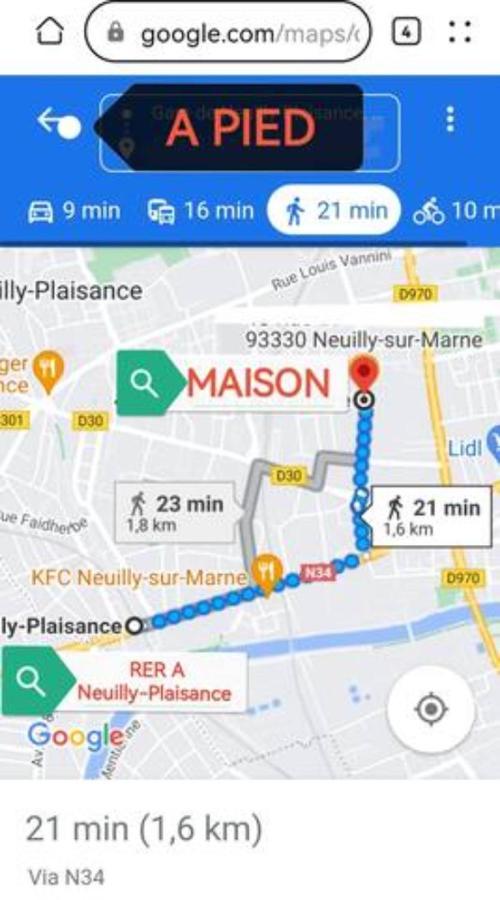 Chambre Dans Une Maison Partagee Ньои-сюр-Марн Екстериор снимка